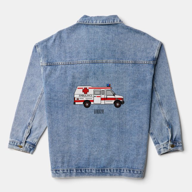 Veste En Jean Illustration d'ambulance (Verso)