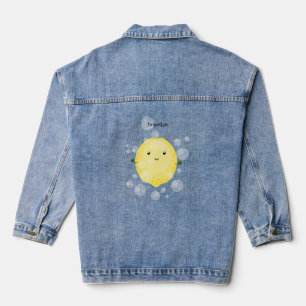 Veste En Jean Illustration de bulles de caricatures de citron mo