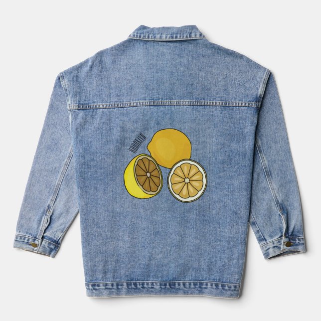 Veste En Jean Illustration de citron (Verso)