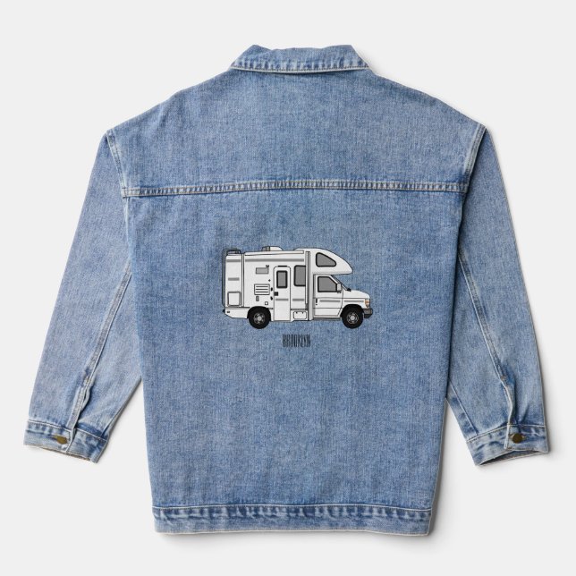 Veste En Jean Illustration de dessin animé Campervan (Verso)