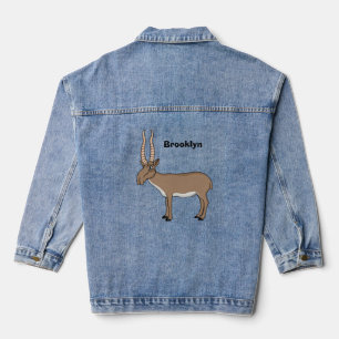 Veste En Jean Illustration de dessin animé d'antilope saïga 