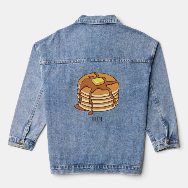 Veste En Jean Illustration de dessin animé de Pancake (Verso)