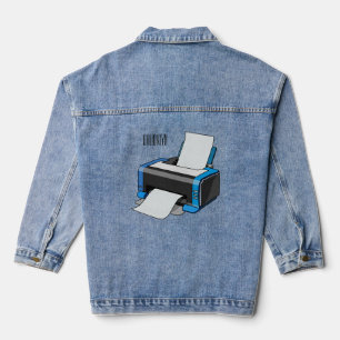 Veste En Jean Illustration de dessin d'imprimante