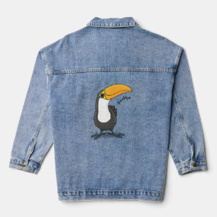 Veste En Jean Illustration de dessin humoristique du toucan joye