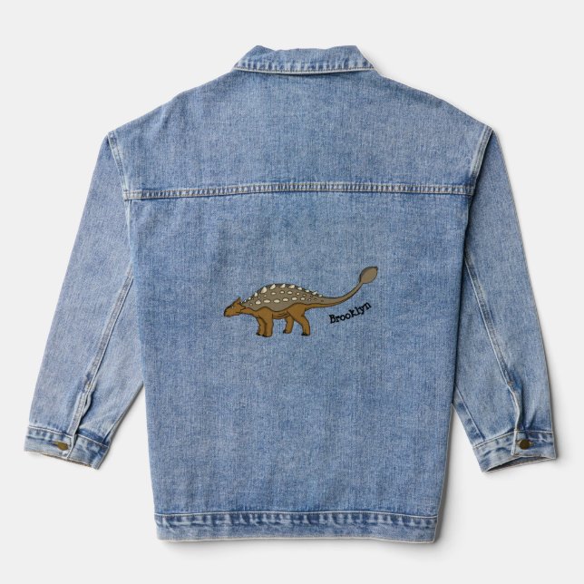Veste En Jean Illustration de dinosaure blindé Ankylosaurus (Verso)