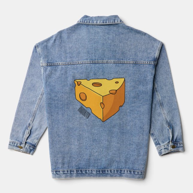 Veste En Jean Illustration de fromage (Verso)