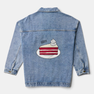 Veste En Jean Illustration de gâteau en velours rouge
