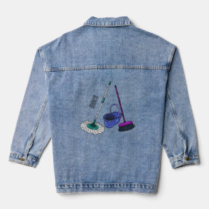 Veste En Jean Illustration de la bande dessinée Broom & mop