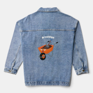 Veste En Jean Illustration de la brouette en brouette orange trè