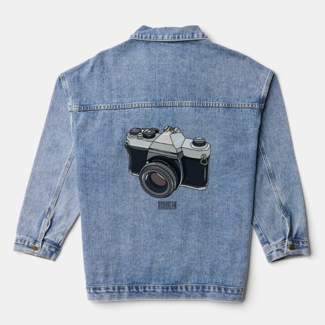 Veste En Jean Illustration de la caméra (Verso)
