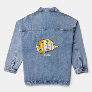 Veste En Jean Illustration de la caricature du poisson papillon 