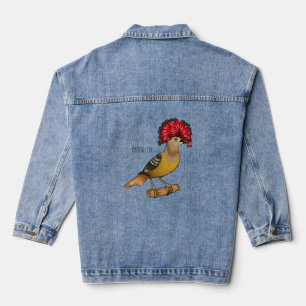 Veste En Jean Illustration de la caricature royale d'oiseau
