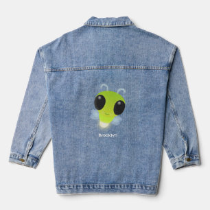 Veste En Jean Illustration de la luciole vert mou