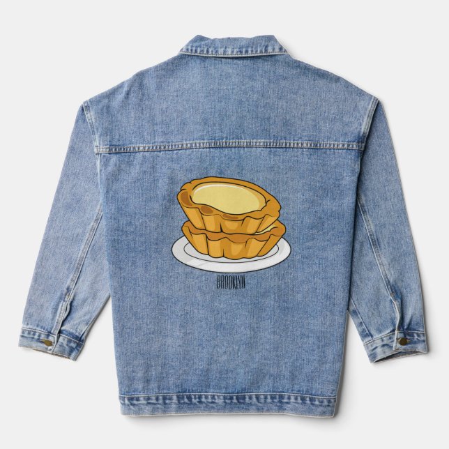 Veste En Jean Illustration de la tarte à l'oeuf (Verso)