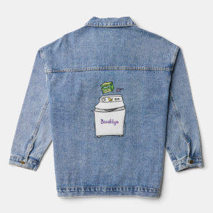 Veste En Jean Illustration de lave-linge mignonne