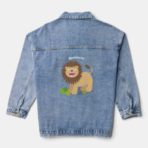 Veste En Jean Illustration de l'effervescence de lions heureux