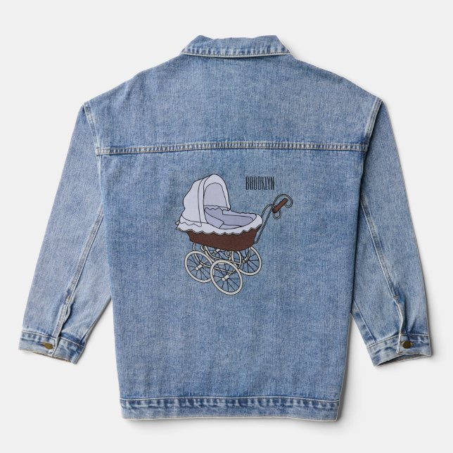 Veste En Jean Illustration de poussette (Verso)