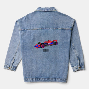 Veste En Jean Illustration de voiture de course professionnelle