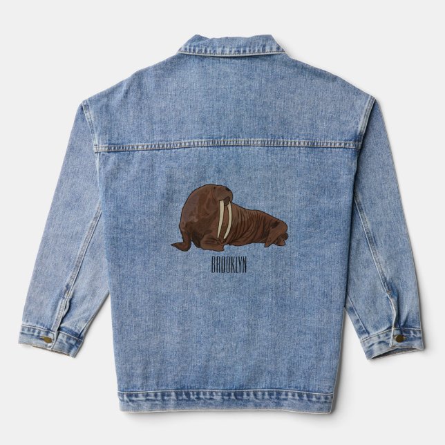 Veste En Jean Illustration de Walrus (Verso)