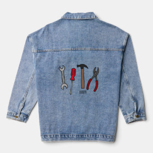 Veste En Jean Illustration des outils de menuiserie