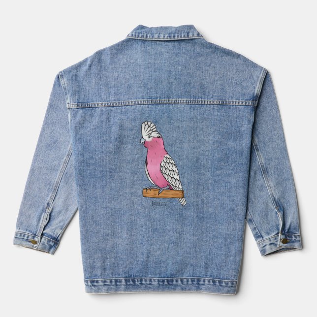 Veste En Jean Illustration d'oiseau de Galah (Verso)