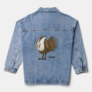 Veste En Jean Illustration d'oiseau de tétras des armoises
