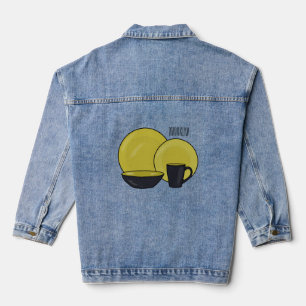 Veste En Jean Illustration du jeu de produits de table