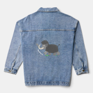 Veste En Jean Illustration d'un mammouth laineux mou