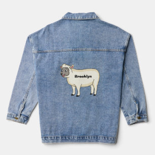 Veste En Jean Illustration d'un mouton joyeux