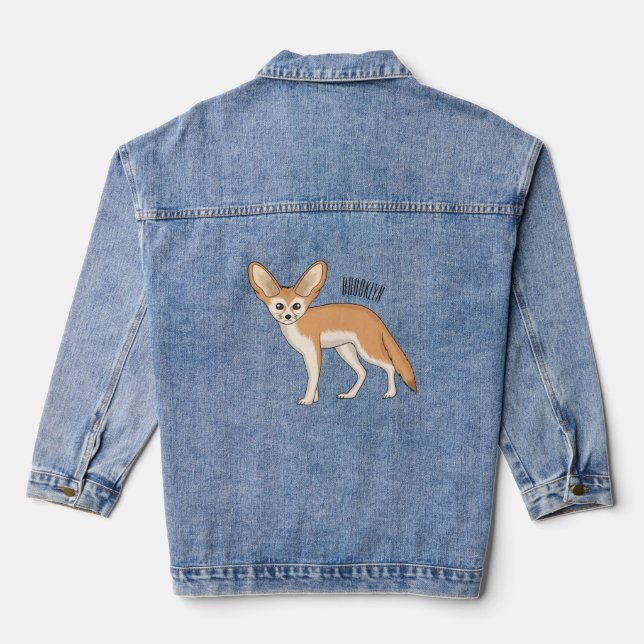 Veste En Jean Illustration Fennec fox (Verso)