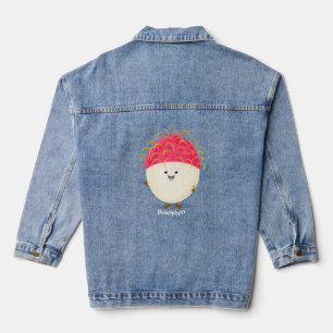 Veste En Jean Illustration mignon du ramboutan rose