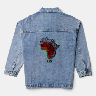 Veste en jean illustrée d'Afrique – Histoire des N