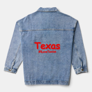 Veste En Jean "#iLoveTexian " Joli design. Acheter maintenant