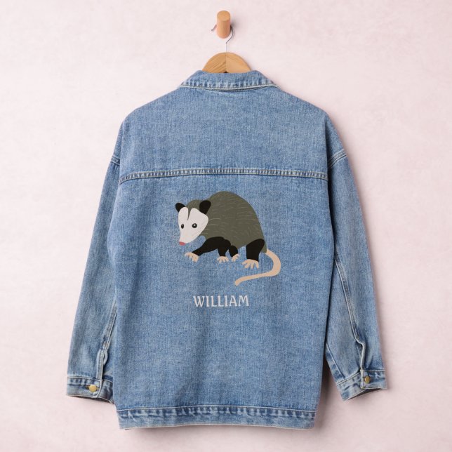 Veste En Jean Image Cute Possum personnalisée (Hangar)