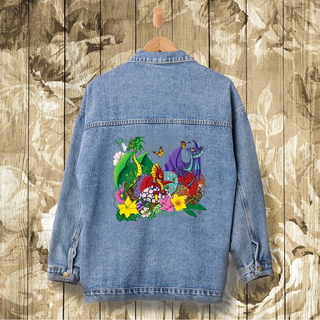 Veste En Jean Imaginaire de nid de bébé dragon (Créateur téléchargé)