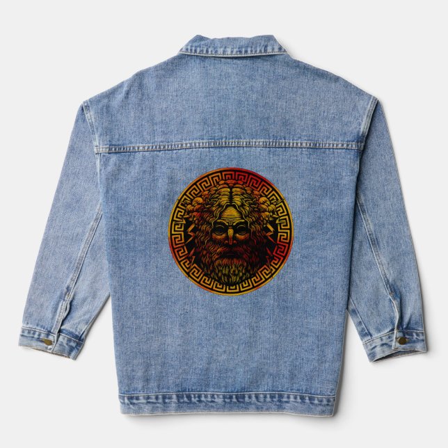 Veste En Jean Impression artistique du Bouclier antique de Zeus (Verso)