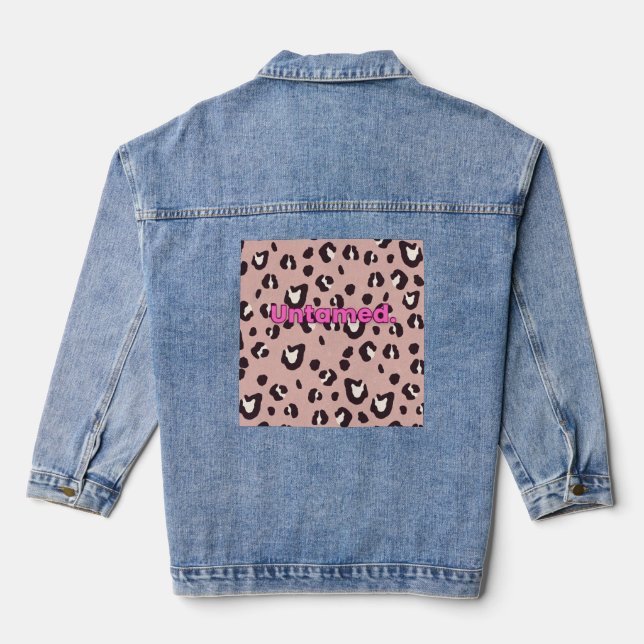 Veste en jean imprimé animal rose (Verso)