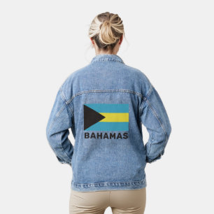 Veste En Jean Indicateur Bahamas du texte personnalisé
