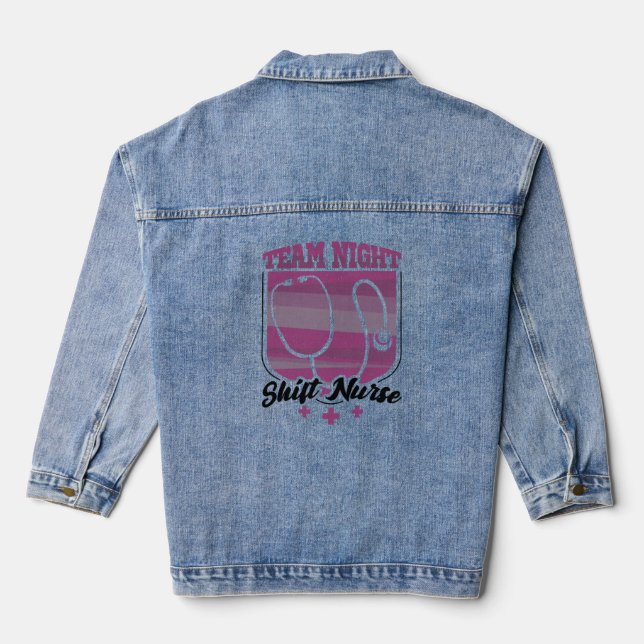 Veste En Jean Infirmière de quart de nuit (Verso)