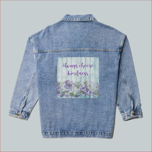 Veste En Jean Inspiration de douceur bleu floral