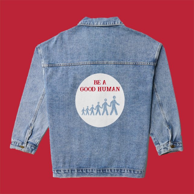 Veste En Jean Inspiration Moderne Soyez Une Bonne Citation Humai (Créateur téléchargé)