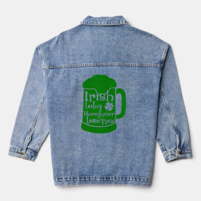 Veste En Jean Irish Today, Hungover Demain (Verso)