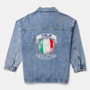 Veste En Jean Italie Fans De Football Équipe Nationale Italienne