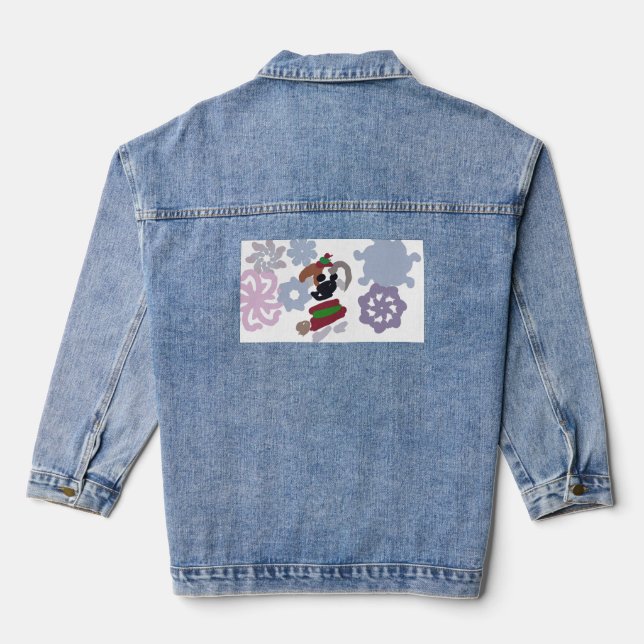 Veste En Jean Jack Russell Terrier Winter  (Verso)