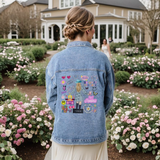 VESTE EN JEAN JACKET DE DENIM INSPIRÉ POSITIVEMENT SWIFT (Mariage Retour)