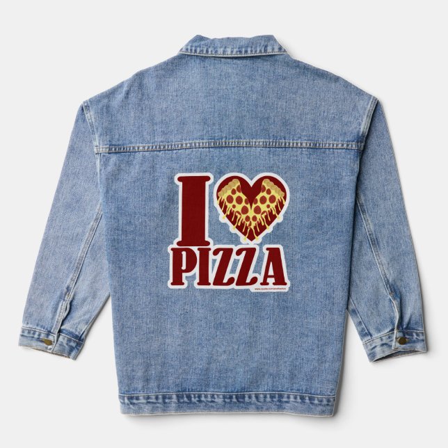 Veste En Jean J'adore la pizza (Verso)