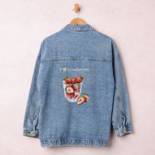Veste En Jean J'adore les fraises