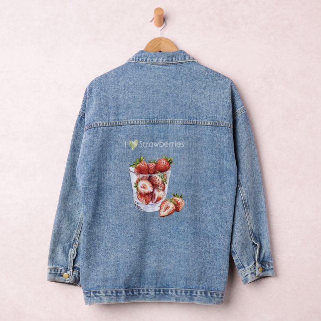 Veste En Jean J'adore les fraises  (Hangar)