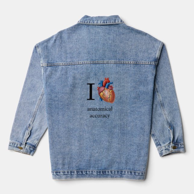 Veste En Jean J'adore l'exactitude anatomique  (Verso)