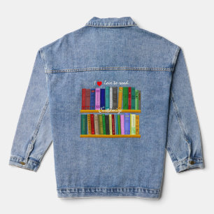 Veste En Jean J'adore lire Livres Thunder_Cove